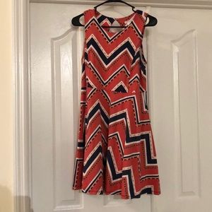 Chevon printed dress